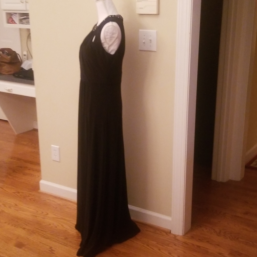 Scarlett black beaded evening dress size 8 - Picture 3 of 5
